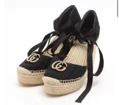未使用】GUCCI ウェッジソール GGマーモント サンダル