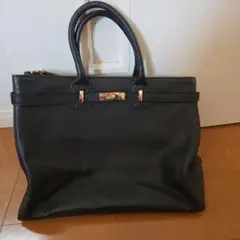 GIANNI NOTAROバックルレザーバッグ ブラック
