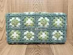 GR18★ティッシュボックスカバー★モチーフつなぎ【ハンドメイド】