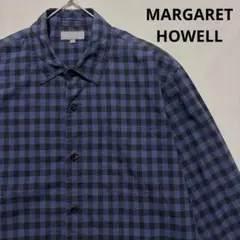 MARGARET HOWELL マーガレットハウエル ギンガムチェック長袖シャツ