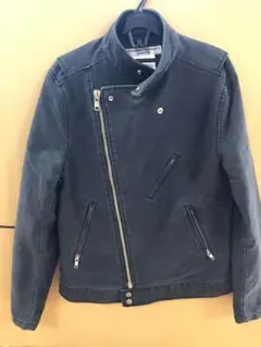キャサリンハムネット　ロンドン レザー シングルライダースジャケット　サイズ　L L シンプソン 革ジャン レザー ジャケット ライダース 本革