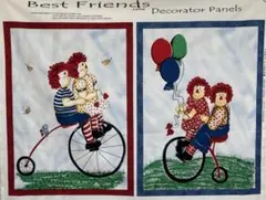 Raggedy Ann＆Andy Best Friends 自転車　パネル生地