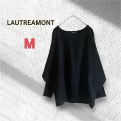 ロートレアモン 長袖 カットソー トップス チュニック M ブラック シンプル