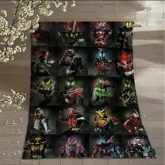 仮面ライダー コラージュ ブランケット　キッズ　アウトドア　旅行80✖️120㎝