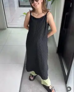 しまむら saoriコラボ ワッシャーキャミワンピース