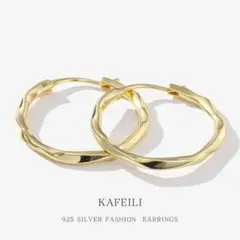再入荷♡　ゴールド　フープ　ピアス　S925　リング　シンプル　ユニセックス