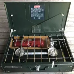 新品colemanツーバーナーバーベキューコンロ