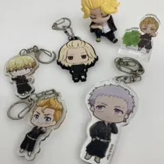ちびキャラアクリルキーホルダーなど6個セット