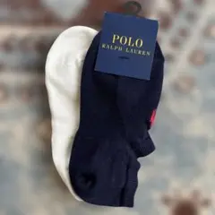 Polo Ralph Lauren ソックス 22-24cm ネイビー/ホワイト