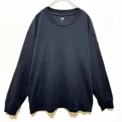 ユニクロ ソフトタッチクルーネックT 長袖 L 綿 100 メンズ