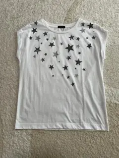 【美品】Anna Days　星柄ノースリーブTシャツ　Lサイズ　QVC