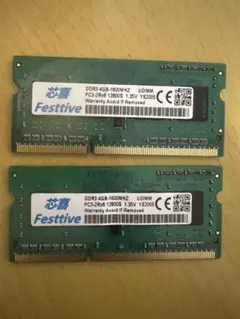 FESTTIVE DDR3-1600 PC3-12800S 8GB 4GBx2枚