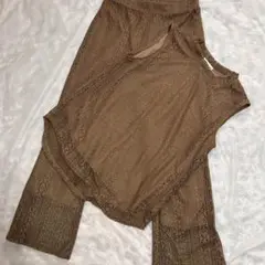 レース ノースリーブ セットアップkahiko