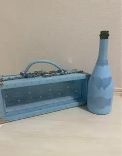 エンジェルドゥミセック　水色　レザー　空き瓶とボックス