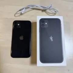 iPhone 11 ブラック 本体 充電ケーブル付　SIMフリー　美品