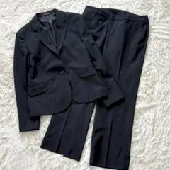 AOKI レミュー セットアップ ジャケット パンツ 洗える ネイビー 13号
