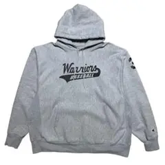 希少XL Champion リバースウィーブ Warriors パーカー 袖プリ