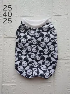 犬服ハンドメイド　メッシュタンク　パンダ　Ｍ現品のみ