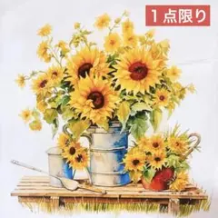 SALE【１点のみ】クロスステッチ クロス刺繍キット 11CT ひまわり 花束