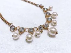 【未使用品】レディース アクセサリー ネックレス パールネックレス クリスタル