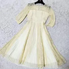 極美品 MERCURYDUO レース プリーツ 切替 ワンピース