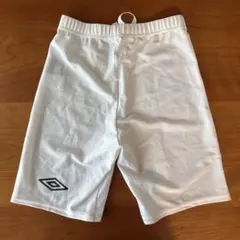 アンブロ　メンズ　ストレッチインナースパッツ　ハーフ丈　ホワイト　白