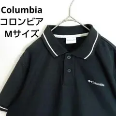 Columbia　コロンビア　ポロシャツ　ブラック　黒　刺繍ロゴ　Mサイズ