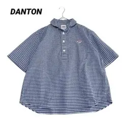 美品♡ DANTON ダントン　丸襟　プルオーバー　シャツ