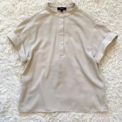 美品 Theory 24SS PRIME GGT スタンドカラーブラウス