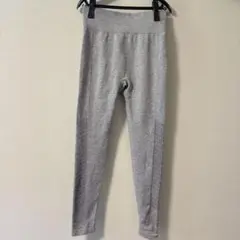 グレー ハイウエスト レギンス　レディース　スパッツ