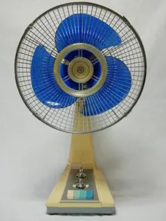 レトロ　壁掛け扇風機 手動ダイヤル式 3枚羽根 青 レトロ 壁掛け扇風機 手動ダイヤル式 3枚羽根 青 扇風機