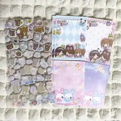 リラックマ ぷくぷくシール メモ帳セット✰サンエックス 平成ファンシー シール帳
