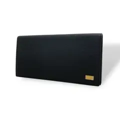 【極美品】dunhill ダンヒル 二つ折り 長財布 札入れ シボ革 ブラック
