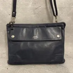 ✨PORTER ランブラー　レザーショルダー ネイビー✨