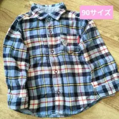 ミキハウス　長袖チェックシャツ　90サイズ