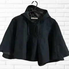 768 ローリーズファーム ポンチョ 黒 ポリ 秋 美品 かわいい 人気