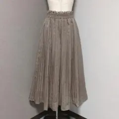 マジェスティックレゴン プリーツ ロング スカート モカ