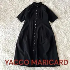 ♦︎ヤッコマルカリド　シャツワンピース　ブラック　ロング丈　綿100