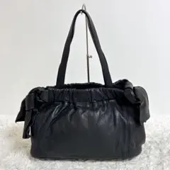 【美品】 アルキミア トートバッグ ハンドバッグ レザー サイドリボン