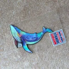 ビーサイドレーベル クジラ ステッカー(フォース•レギュラーサイズ)