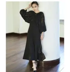 【新品　未使用品】黒ワンピースドレス　ボレロ付き