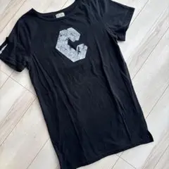 CRONOS ブラック メンズTシャツ　トレーニングウェア　ロゴ入り　毛玉あり