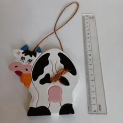 木製 牛の壁掛け