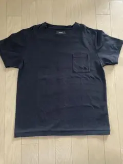 INHERIT ブラック Tシャツ ポケット付き