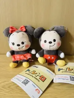 ディズニー トイレトロチェックマスコット ミッキー ミニー タグ付き ２点セット