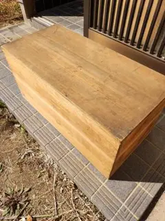 茶箱 木箱 蓋あり サイズ縦36cm 横76cm 高37cm レトロ