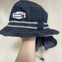 DOUBLE.B デニムハット 52 タレ付き帽子 MIKIHOUSE