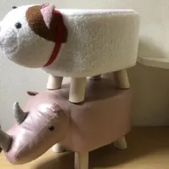 アニマル スツール （サイ、ネコ）
