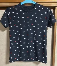 黒 動物柄 半袖Tシャツ