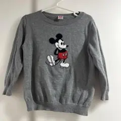 ユニクロ　ミッキー セーター　グレー　100